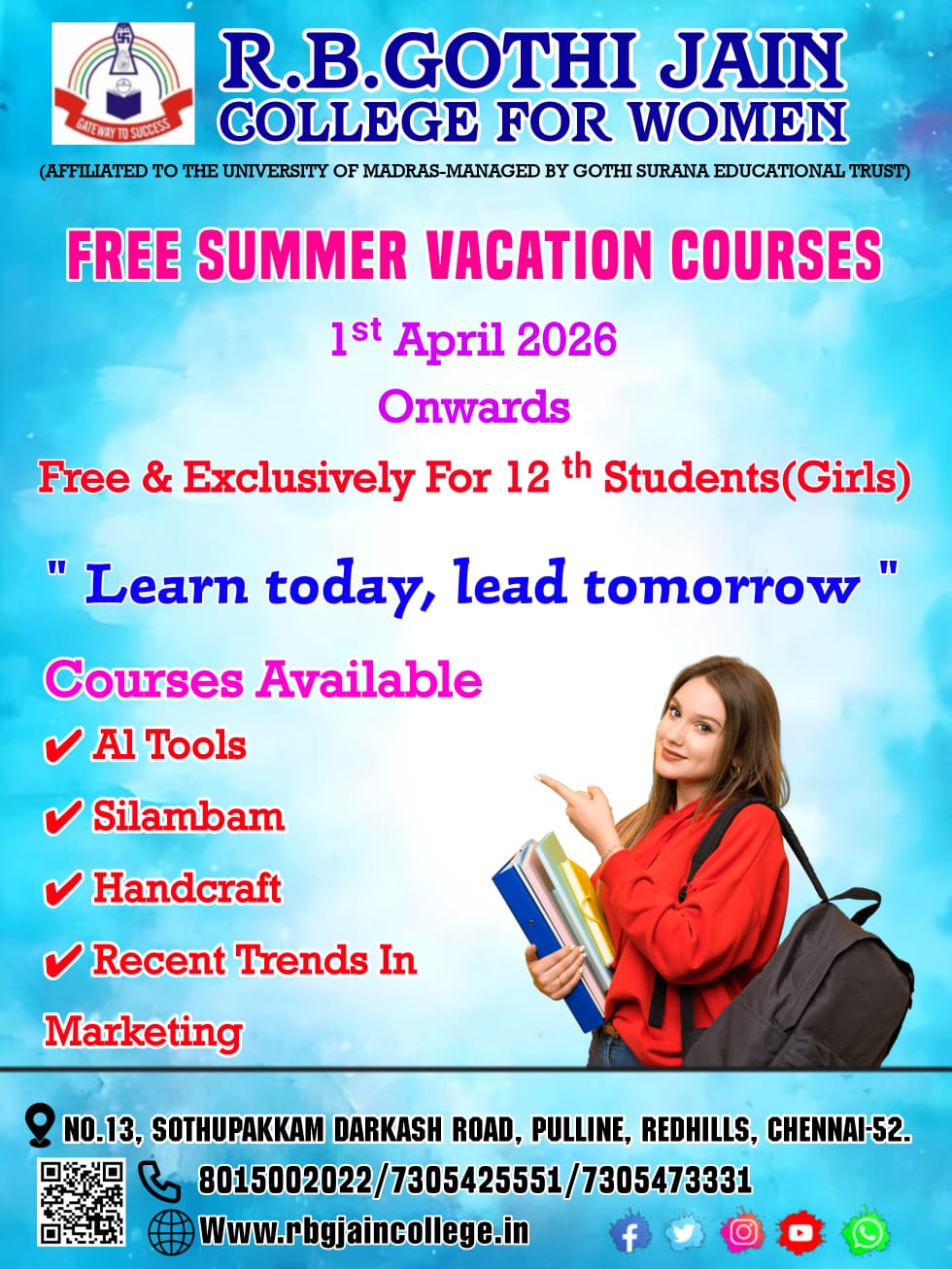 FREE SUMMER VACATION COURSES